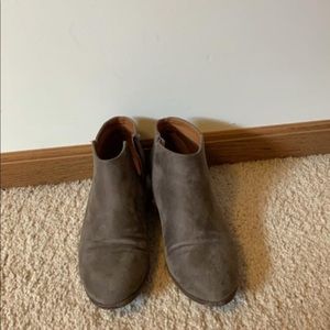 Gray Suede Boots